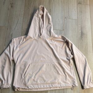 Light Pink brushed fleece Hoodie with Front Pocket